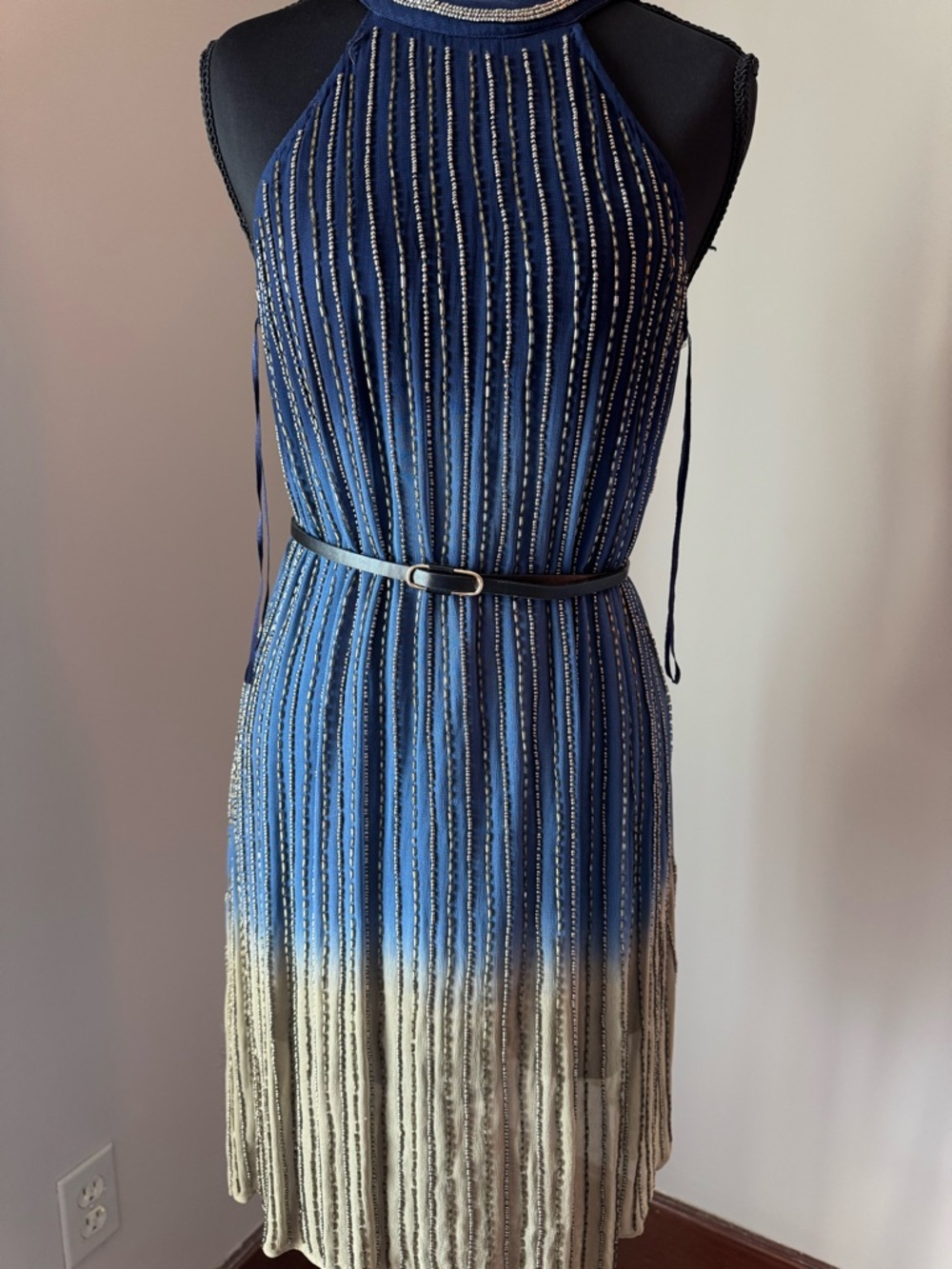 Chelsea & Violet Blue and Beige Dress - Picture 2 of 7